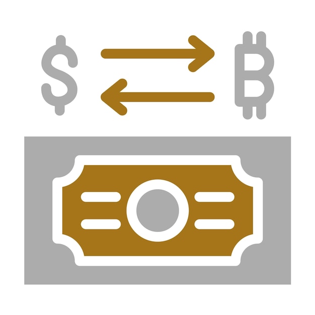 Diseño vectorial Estilo del icono de intercambio de divisas