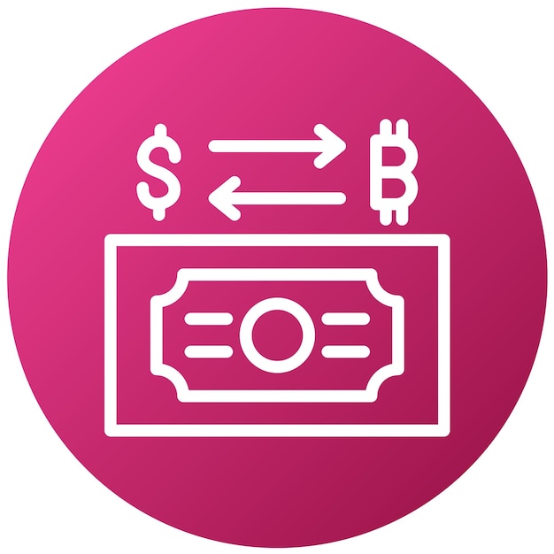 Diseño vectorial Estilo del icono de intercambio de divisas