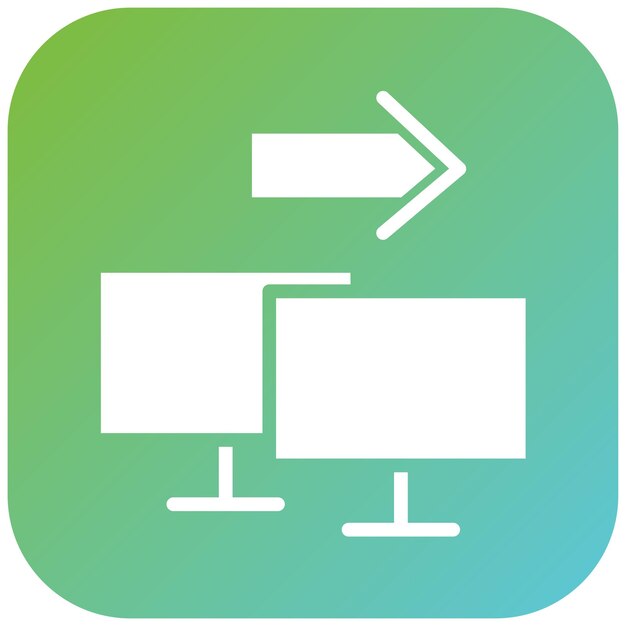 Diseño vectorial Estilo del icono de intercambio de pantalla