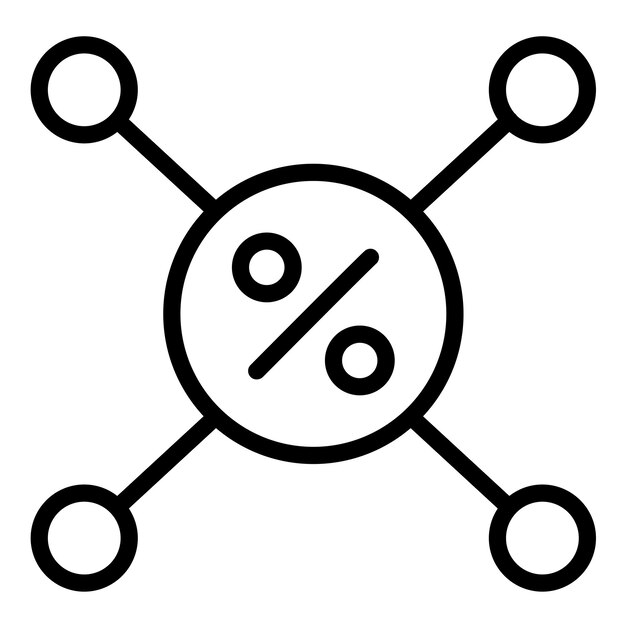 Diseño vectorial Estilo del icono de interés compuesto