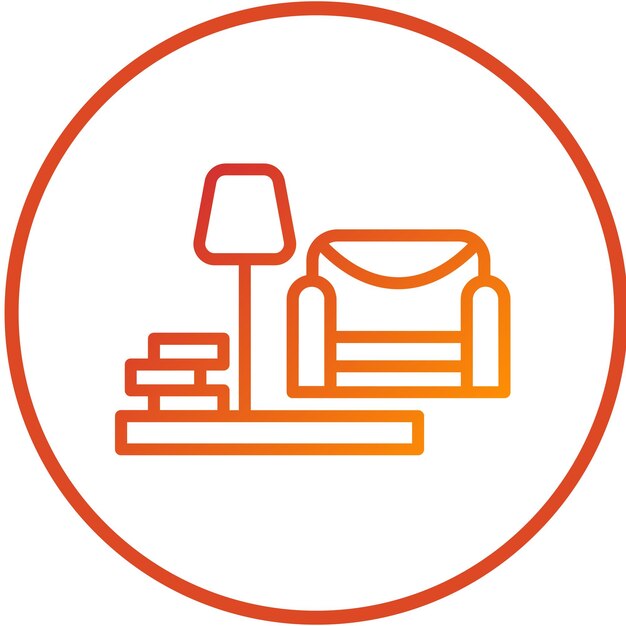 Diseño vectorial Estilo de icono interior