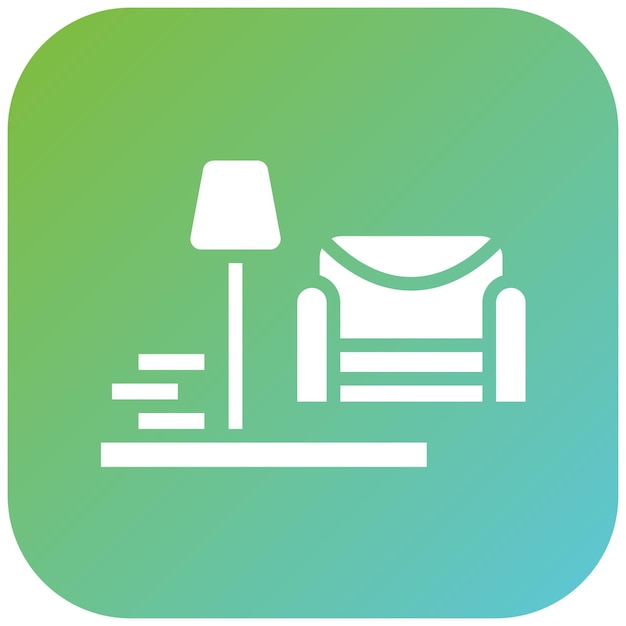 Diseño vectorial Estilo de icono interior