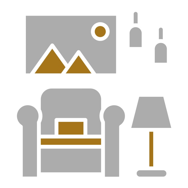 Diseño vectorial Estilo de icono interior