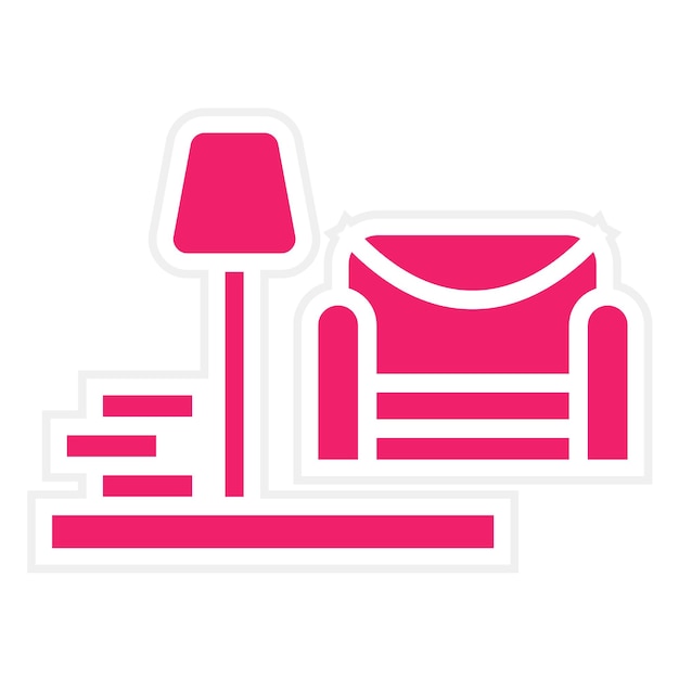 Diseño vectorial Estilo de icono interior