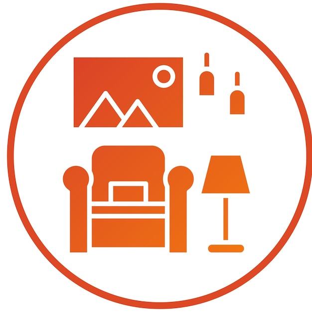 Diseño vectorial Estilo de icono interior