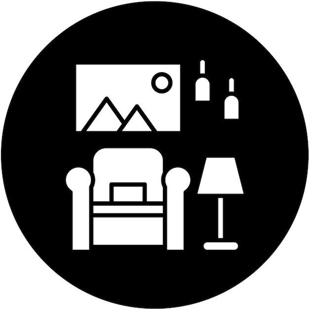 Diseño vectorial Estilo de icono interior