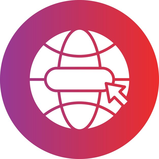 Diseño vectorial de estilo de icono de Internet