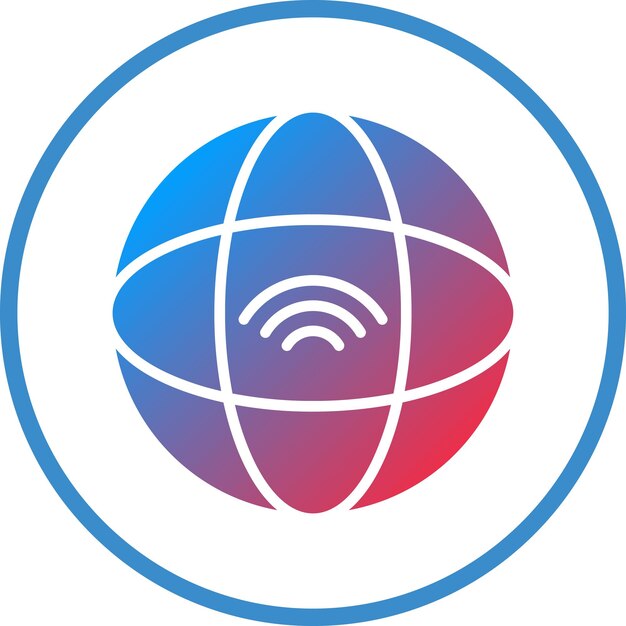 Diseño vectorial de estilo de icono de Internet