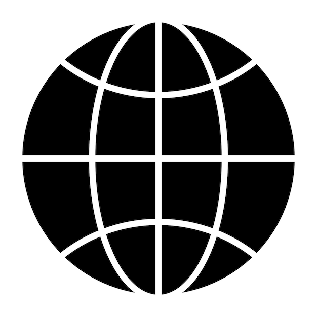 Diseño vectorial de estilo de icono de Internet