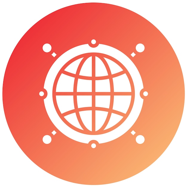 Diseño vectorial de estilo de icono de Internet
