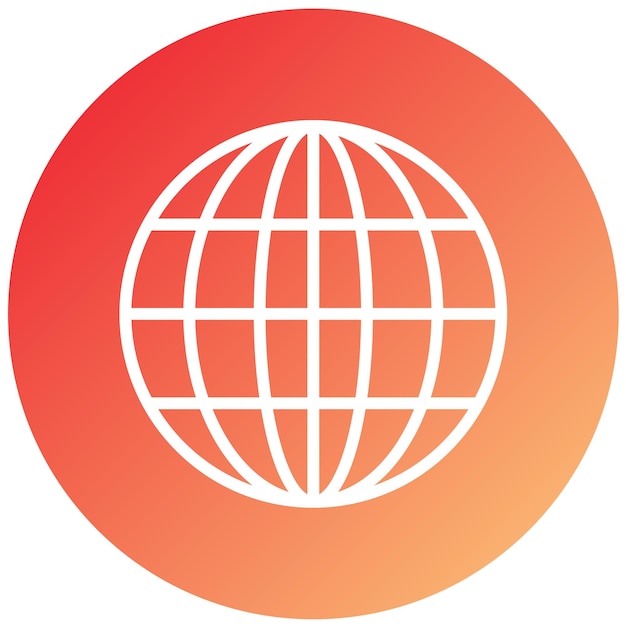 Diseño vectorial de estilo de icono de Internet
