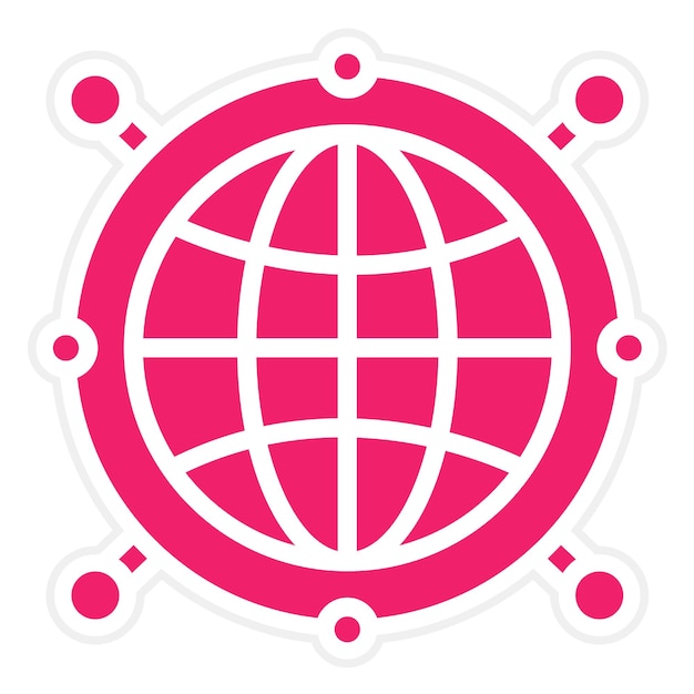 Diseño vectorial de estilo de icono de Internet