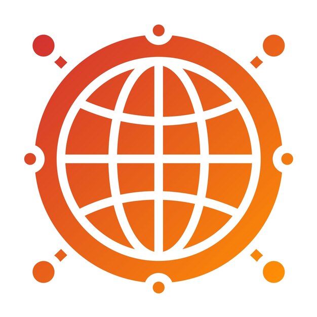 Diseño vectorial de estilo de icono de Internet