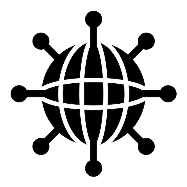 Diseño vectorial de estilo de icono de Internet