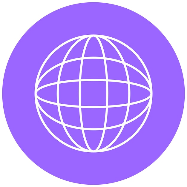 Diseño vectorial de estilo de icono de Internet