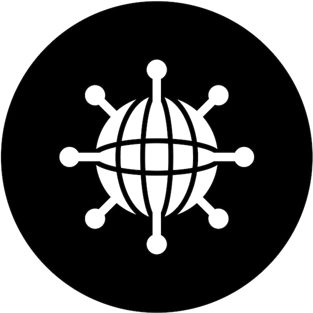 Diseño vectorial de estilo de icono de Internet