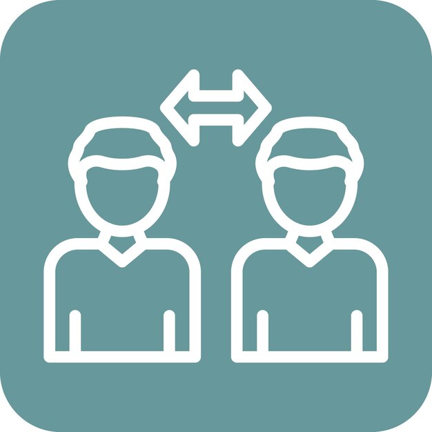 Diseño vectorial Estilo de icono interpersonal