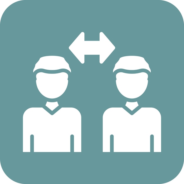 Diseño vectorial Estilo de icono interpersonal