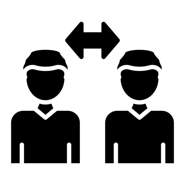 Diseño vectorial Estilo de icono interpersonal