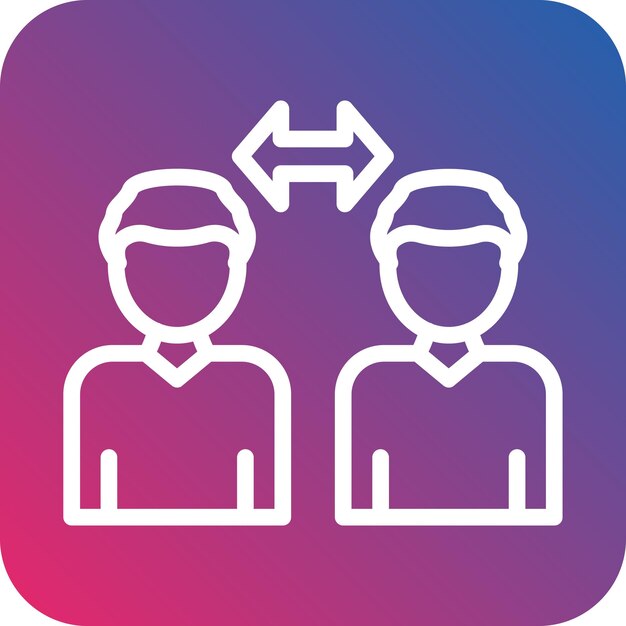 Diseño vectorial Estilo de icono interpersonal