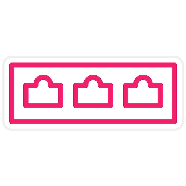 Diseño vectorial del estilo del icono del interruptor KVM