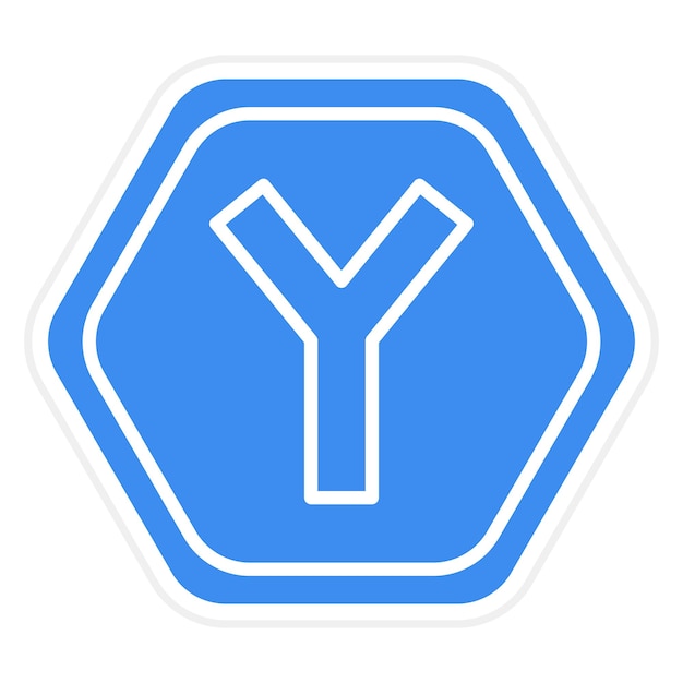 Diseño vectorial y estilo de icono de intersección