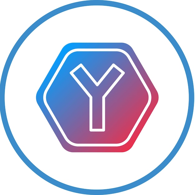 Diseño vectorial y estilo de icono de intersección