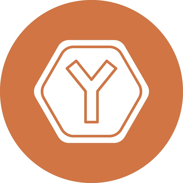 Diseño vectorial y estilo de icono de intersección