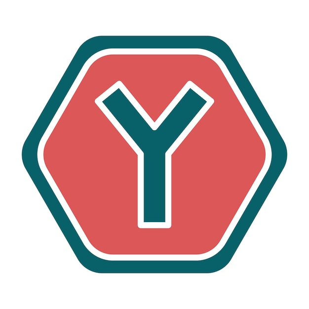 Diseño vectorial y estilo de icono de intersección