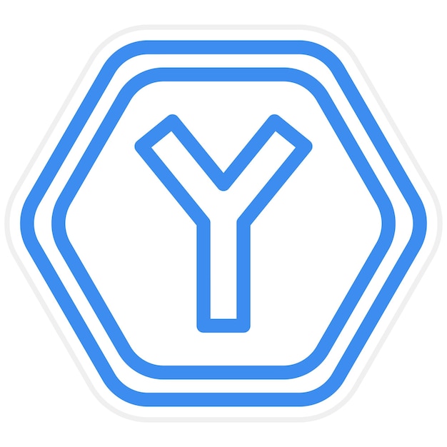 Diseño vectorial y estilo de icono de intersección