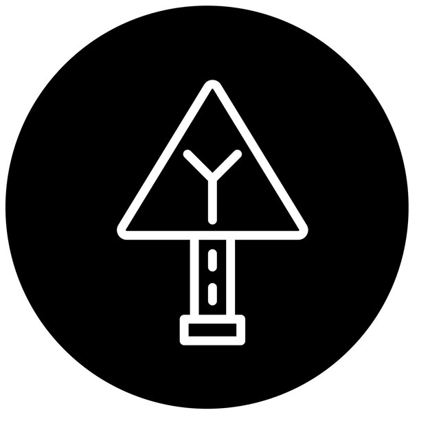 Diseño vectorial y estilo de icono de intersección