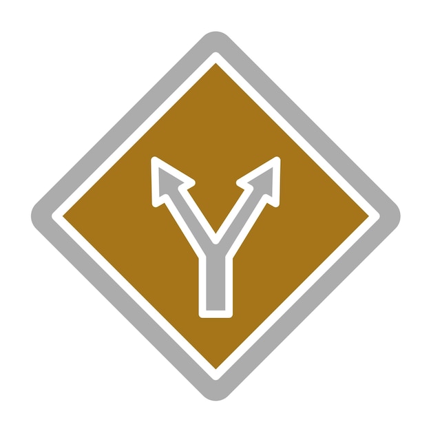 Diseño vectorial y estilo de icono de intersección