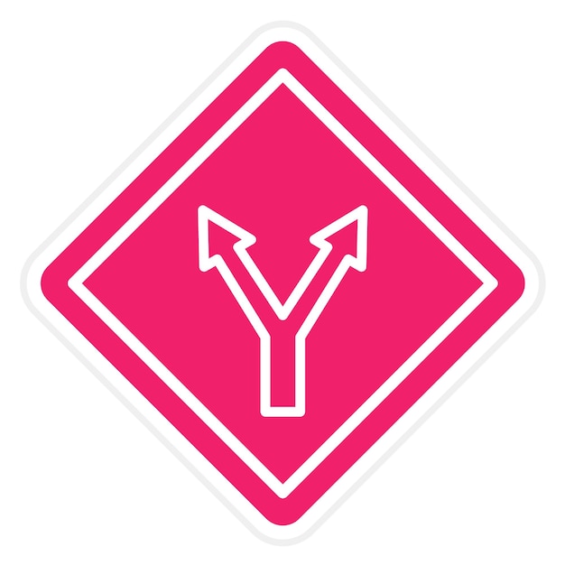 Diseño vectorial y estilo de icono de intersección