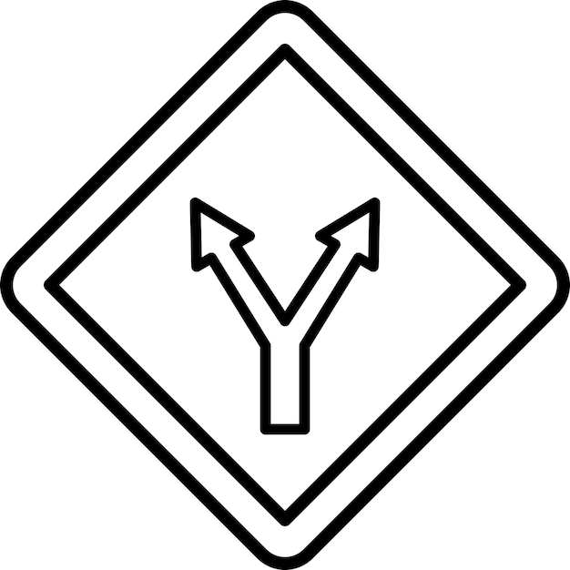 Diseño vectorial y estilo de icono de intersección