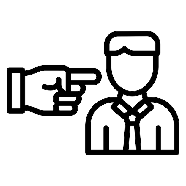 Diseño vectorial Estilo del icono de intimidación