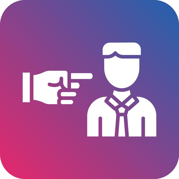 Diseño vectorial Estilo del icono de intimidación