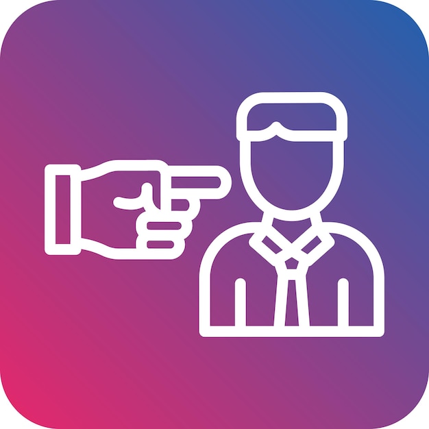 Diseño vectorial Estilo del icono de intimidación