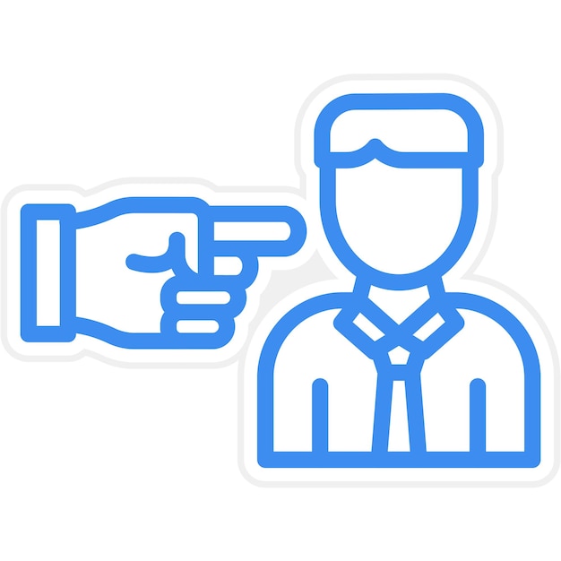 Diseño vectorial Estilo del icono de intimidación