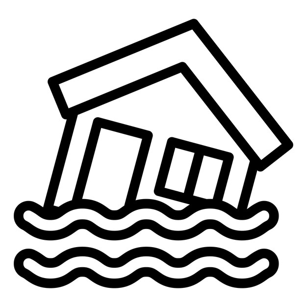 Diseño vectorial Estilo del icono de inundación