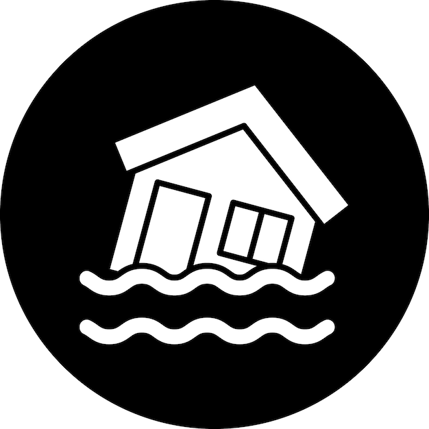 Diseño vectorial Estilo del icono de inundación
