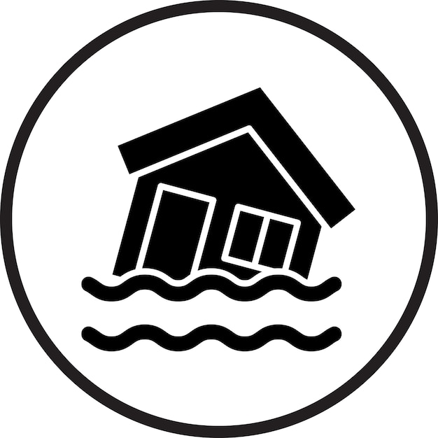 Diseño vectorial Estilo del icono de inundación