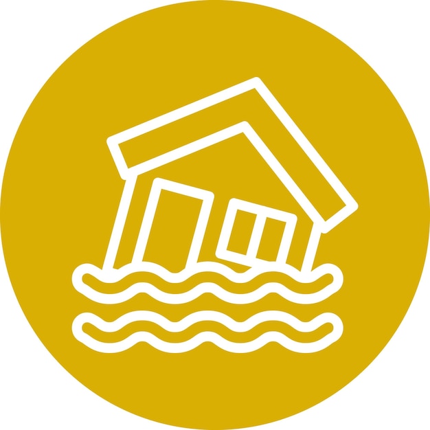 Diseño vectorial Estilo del icono de inundación