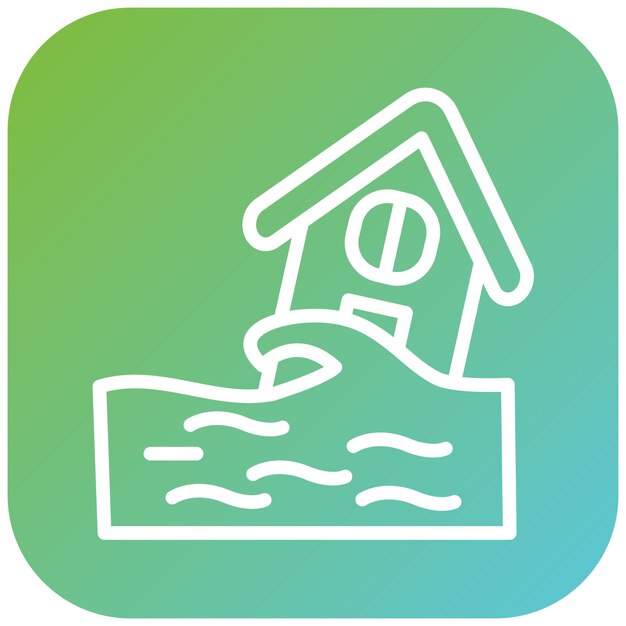 Diseño vectorial Estilo del icono de inundación