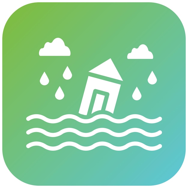 Diseño vectorial Estilo del icono de inundación