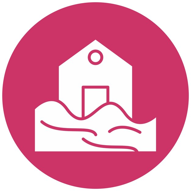 Diseño vectorial Estilo del icono de inundación