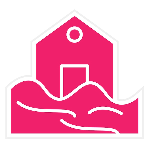 Diseño vectorial Estilo del icono de inundación