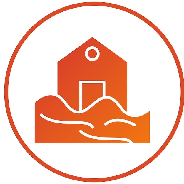 Diseño vectorial Estilo del icono de inundación