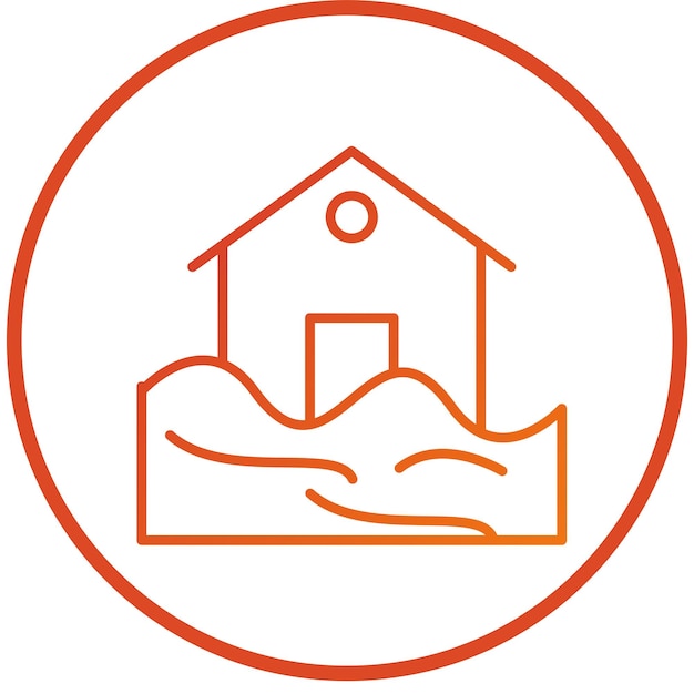 Diseño vectorial Estilo del icono de inundación
