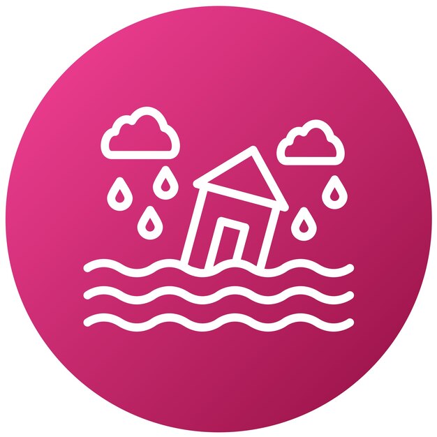 Diseño vectorial Estilo del icono de inundación