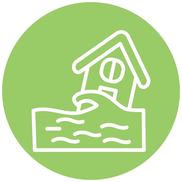 Diseño vectorial Estilo del icono de inundación